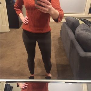 J crew cotton boat neck sweater spice orange sz XS